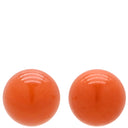 ノンブランド NON BRAND 珊瑚 サンゴピアス イエローゴールド K18YG 珊瑚 ピアス 1P 1粒