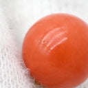 ノンブランド NON BRAND 珊瑚 サンゴピアス イエローゴールド K18YG 珊瑚 ピアス 1P 1粒