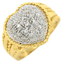 ノンブランド NON BRAND ダイヤリング イエローゴールド K18YG ダイヤモンド リング 指輪 Au750 18K 18金 メレダイヤ ハート 9号