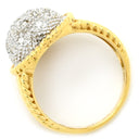 ノンブランド NON BRAND ダイヤリング イエローゴールド K18YG ダイヤモンド リング 指輪 Au750 18K 18金 メレダイヤ ハート 9号