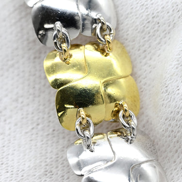 ノンブランド NON BRAND イエローゴールド×ホワイトゴールド×パールホワイト K18YG K14WG パール ブレスレット K14WG Au750 18K 18金 14K 14金 アコヤ真珠 あこやパール ホワイト フラワーモチーフ