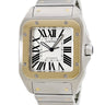 腕時計 カルティエ Cartier サントス100 LM 100周年記念モデル W20077X7 自動巻き メンズ K18YG×SS コンビ 白 ローマン 角型 希少