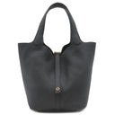 エルメス HERMES ピコタンロックMM ブラック トリヨンクレマンス ハンドバッグ ゴールド金具 黒 鍵1本欠品