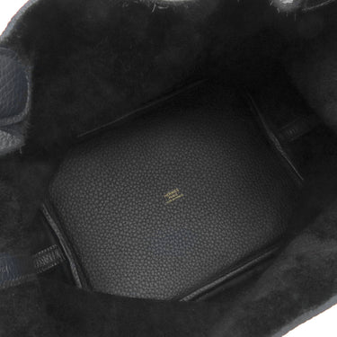 エルメス HERMES ピコタンロックMM ブラック トリヨンクレマンス ハンドバッグ ゴールド金具 黒 鍵1本欠品