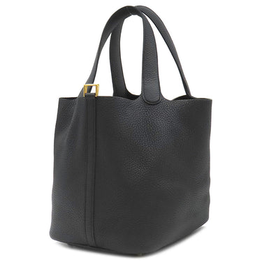 エルメス HERMES ピコタンロックMM ブラック トリヨンクレマンス ハンドバッグ ゴールド金具 黒 鍵1本欠品