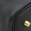 エルメス HERMES ピコタンロックMM ブラック トリヨンクレマンス ハンドバッグ ゴールド金具 黒 鍵1本欠品