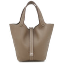 エルメス HERMES ピコタンロックPM エトゥープ トリヨンクレマンス ハンドバッグ シルバー金具 新品 未使用 グレージュ