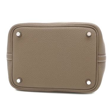 エルメス HERMES ピコタンロックPM エトゥープ トリヨンクレマンス ハンドバッグ シルバー金具 新品 未使用 グレージュ