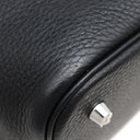 エルメス HERMES ピコタンロックMM ブラック トリヨンクレマンス ハンドバッグ シルバー金具 黒