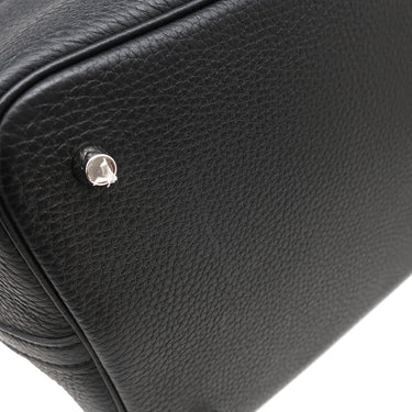 エルメス HERMES ピコタンロックMM ブラック トリヨンクレマンス ハンドバッグ シルバー金具 黒
