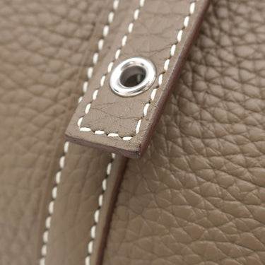 エルメス HERMES ピコタンロックPM エトゥープ トリヨンクレマンス ハンドバッグ シルバー金具 グレージュ