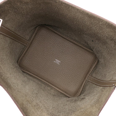 エルメス HERMES ピコタンロックPM エトゥープ トリヨンクレマンス ハンドバッグ シルバー金具 グレージュ