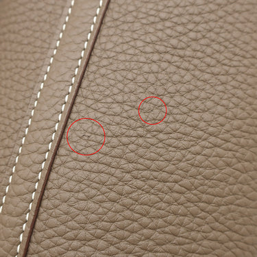 エルメス HERMES ピコタンロックPM エトゥープ トリヨンクレマンス ハンドバッグ シルバー金具 グレージュ