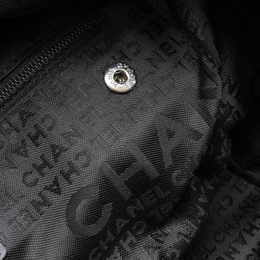 シャネル CHANEL チョコバー ブラック キャビアスキン ハンドバッグ シルバー金具 黒 ボストン