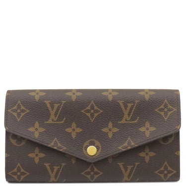 ルイヴィトン LOUIS VUITTON ポルトフォイユ サラ M62235 ローズ バレリーヌ モノグラムキャンバス 長財布 ゴールド金具 茶 ピンク