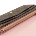 ルイヴィトン LOUIS VUITTON ポルトフォイユ サラ M62235 ローズ バレリーヌ モノグラムキャンバス 長財布 ゴールド金具 茶 ピンク