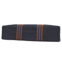 エルメス HERMES フールトゥMM ネイビー×ブラウン キャンバス トートバッグ シルバー金具 紺 茶