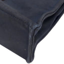 エルメス HERMES フールトゥMM ネイビー×ブラウン キャンバス トートバッグ シルバー金具 紺 茶