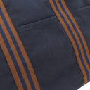 エルメス HERMES フールトゥMM ネイビー×ブラウン キャンバス トートバッグ シルバー金具 紺 茶