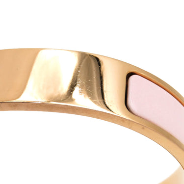 エルメス HERMES クリックH GM ピンク×ゴールド GP エナメル ブレスレット ゴールド金具 Hブレス クリッククラック