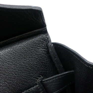 エルメス HERMES バーキン35 ブラック トゴ ハンドバッグ マットシルバー金具 黒