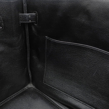 エルメス HERMES バーキン35 ブラック トゴ ハンドバッグ マットシルバー金具 黒