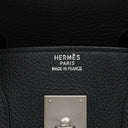 エルメス HERMES バーキン35 ブラック トゴ ハンドバッグ マットシルバー金具 黒