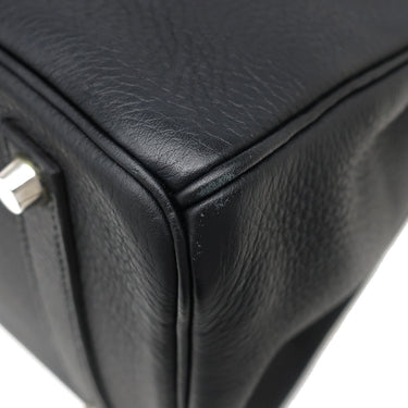 エルメス HERMES バーキン35 ブラック トゴ ハンドバッグ マットシルバー金具 黒