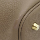 エルメス HERMES ピコタンロックMM エトゥープ トリヨンクレマンス ハンドバッグ ゴールド金具 グレージュ