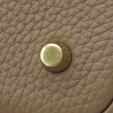 エルメス HERMES ピコタンロックMM エトゥープ トリヨンクレマンス ハンドバッグ ゴールド金具 グレージュ