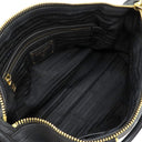 プラダ PRADA ヴィッテロダイノ メタルロゴ BL0805 ブラック レザー 2WAYバッグ ゴールド金具 黒 ハンドバッグ ショルダーバッグ