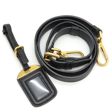 プラダ PRADA ヴィッテロダイノ メタルロゴ BL0805 ブラック レザー 2WAYバッグ ゴールド金具 黒 ハンドバッグ ショルダーバッグ