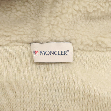 モンクレール MONCLER マグリア カーディガン G20918G00014 ベージュ×カーキ フェイクファー ナイロン 14042 アウター シルバー金具 ボア ジャケット ブルゾン ジップ パーカー 白