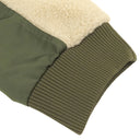 モンクレール MONCLER マグリア カーディガン G20918G00014 ベージュ×カーキ フェイクファー ナイロン 14042 アウター シルバー金具 ボア ジャケット ブルゾン ジップ パーカー 白