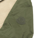 モンクレール MONCLER マグリア カーディガン G20918G00014 ベージュ×カーキ フェイクファー ナイロン 14042 アウター シルバー金具 ボア ジャケット ブルゾン ジップ パーカー 白