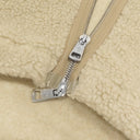 モンクレール MONCLER マグリア カーディガン G20918G00014 ベージュ×カーキ フェイクファー ナイロン 14042 アウター シルバー金具 ボア ジャケット ブルゾン ジップ パーカー 白