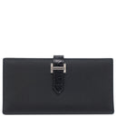 エルメス HERMES ベアンスフレ タッチ ブラック ヴォーエプソン アリゲーター 長財布 シルバー金具 新品 未使用 黒 クロコ 二つ折り財布