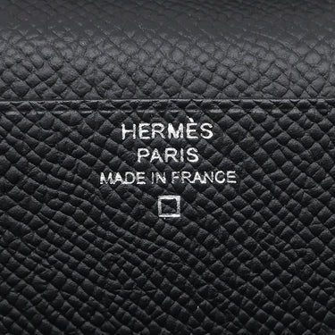 エルメス HERMES ベアンスフレ タッチ ブラック ヴォーエプソン アリゲーター 長財布 シルバー金具 新品 未使用 黒 クロコ 二つ折り財布