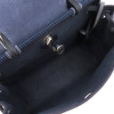 エルメス HERMES エールバッグジップPM 31 ブルーエジェ×ブラック レザー トワルキャドリーユ 2WAYバッグ シルバー金具 青 黒