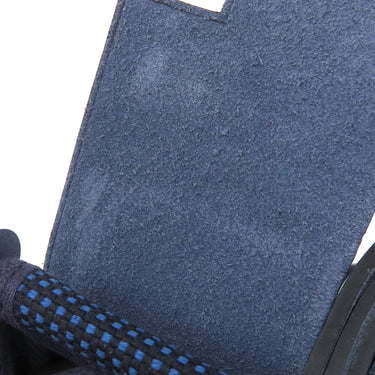 エルメス HERMES エールバッグジップPM 31 ブルーエジェ×ブラック レザー トワルキャドリーユ 2WAYバッグ シルバー金具 青 黒