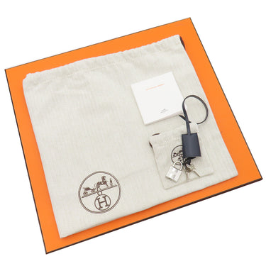 エルメス HERMES エールバッグジップPM 31 ブルーエジェ×ブラック レザー トワルキャドリーユ 2WAYバッグ シルバー金具 青 黒