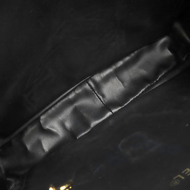 シャネル CHANEL ココマーク ブラック ラムスキン ショルダーバッグ ゴールド金具 チェーンショルダー ヴィンテージ 黒 肩掛け