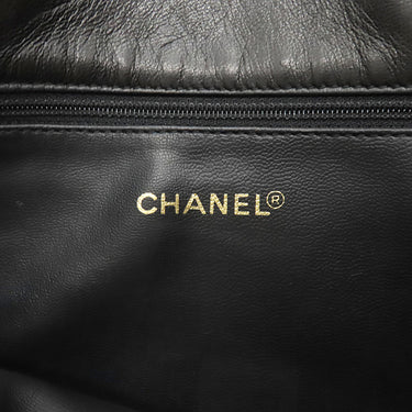 シャネル CHANEL ココマーク ブラック ラムスキン ショルダーバッグ ゴールド金具 チェーンショルダー ヴィンテージ 黒 肩掛け