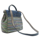 エルメス HERMES エールバッグ PM ブルー系 レザー ヴィブラート トワルオフィシエ 2WAYバッグ シルバー金具 紺 緑 ショルダー ハンドバッグ 鍵/カデナ/クロシェット欠品