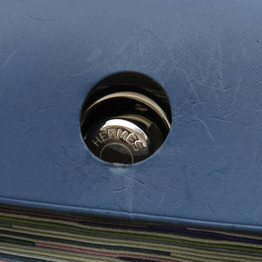 エルメス HERMES エールバッグ PM ブルー系 レザー ヴィブラート トワルオフィシエ 2WAYバッグ シルバー金具 紺 緑 ショルダー ハンドバッグ 鍵/カデナ/クロシェット欠品