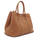 エルメス HERMES ガーデンパーティーPM ゴールド ネゴンダ トートバッグ シルバー金具 茶