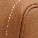 エルメス HERMES ガーデンパーティーPM ゴールド ネゴンダ トートバッグ シルバー金具 茶