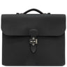 エルメス HERMES サックアデペッシュ 38 ブラック×レッド トゴ ブリーフケース マットシルバー金具 【PO品】黒 ビジネスバッグ