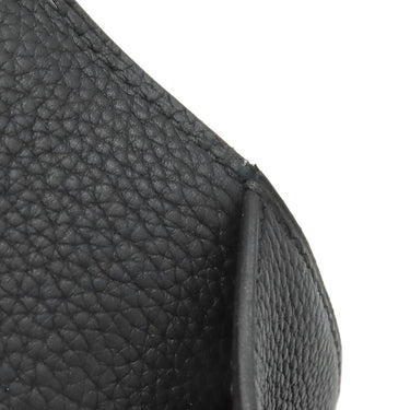 エルメス HERMES サックアデペッシュ 38 ブラック×レッド トゴ ブリーフケース マットシルバー金具 【PO品】黒 ビジネスバッグ