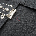エルメス HERMES サックアデペッシュ 38 ブラック×レッド トゴ ブリーフケース マットシルバー金具 【PO品】黒 ビジネスバッグ
